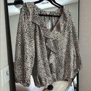 Max Studio Polka Dot Top/ blouse